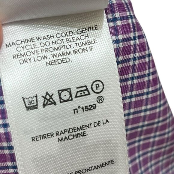 Ralph Lauren Purple Button Down Shirt Classic Cotton, Size 17 Neck, 36/37, NWT - Picture 10 of 11